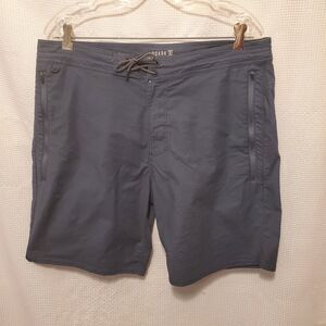 Roark Layover 2.0 Shorts Mens Size 34 Blue Zip Pockets Drawstring Gorpcore